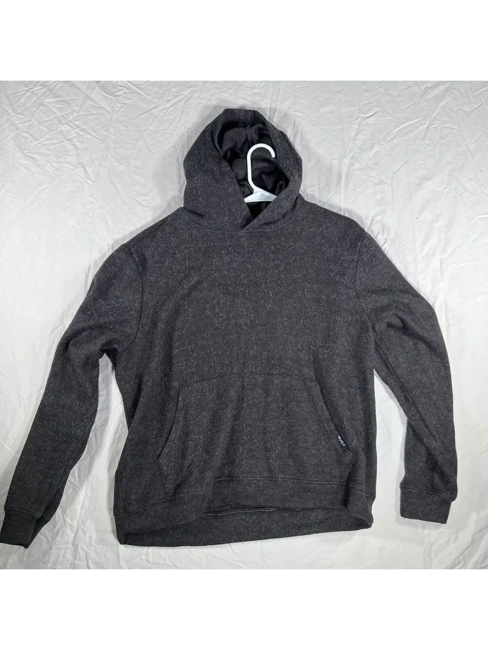 RVCA Sleepwear Men's Pullover Hoodie Size L Charcoal Gray Fleece Lounge